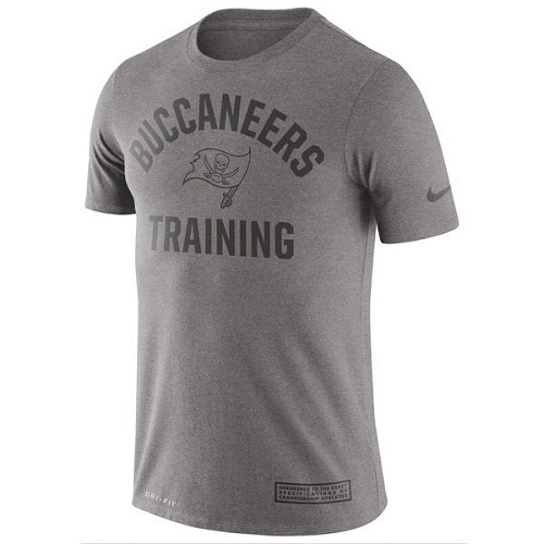 NFL Men's Tampa Bay Buccaneers Nike Heathered Gray Training Performance T-Shirt